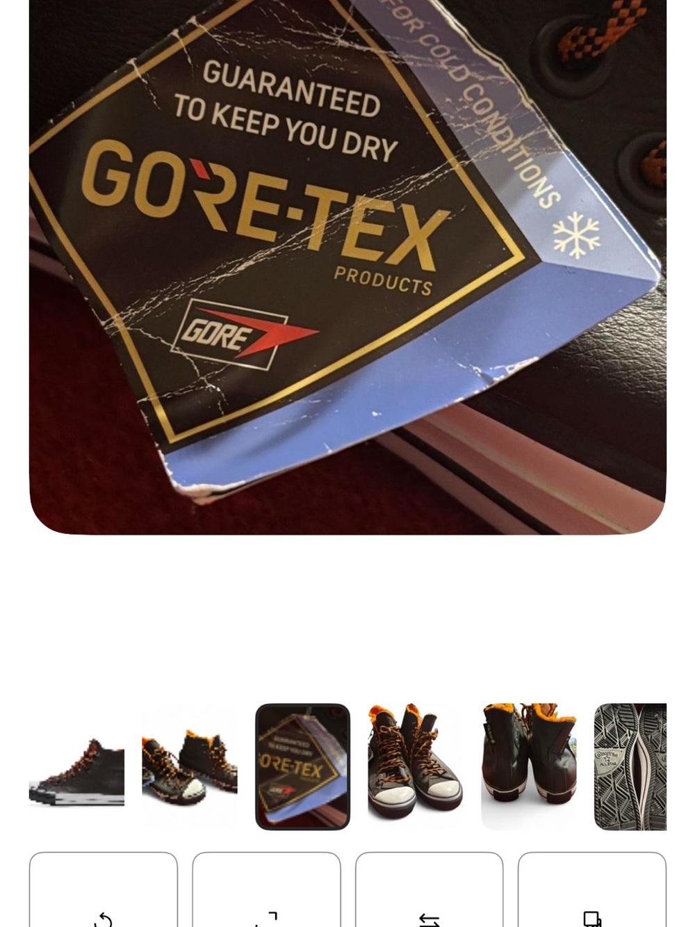 Converse Chuck Taylor All Star GORE-TEX Brown High-Top Sneakers Mens size 7 NWT - Picture 3 of 10